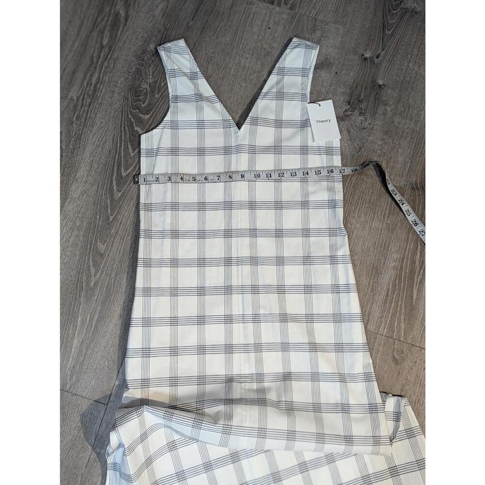 Theory Spring Plaid Deep V Maxi - Picture 6 of 7